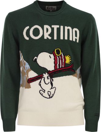 MC2 Saint Barth Heron Crew Neck Sweater With Embroidery On The Front