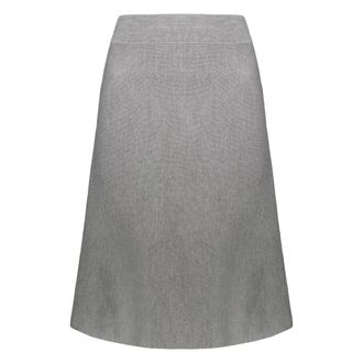 Fabiana Filippi Rokken, Dames, Grijs, L, Wol, Wollen Rok