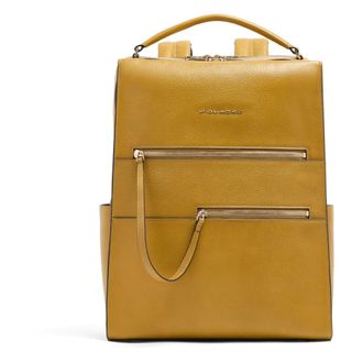 Piquadro Tassen, Dames, Geel, ONE Size, Leer, Patricia Laptop Rugzak