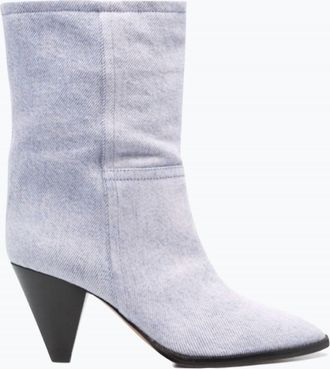 Isabel Marant Womens Rouxa Denim Boots In Lilac