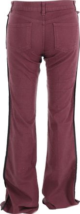 Alexander McQueen Alexander McQueen flared jeans van bordeauxrood katoen