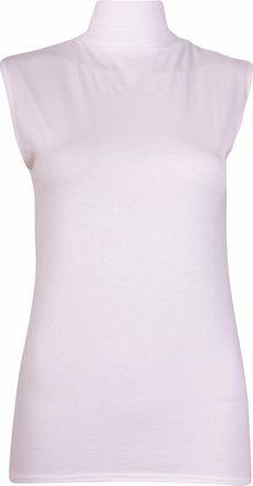 Purple Hanger Womens Sleeveless High Roll Polo Turtle Neck Vest Top Ladies Stretch Casual Plain Polo T-Shirt Jumper Tank Top for Women and Girls Warm Winter Wear Pl