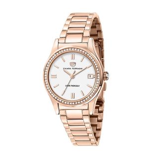 Chiara Ferragni Multicolor Roestvrijstalen Horloge Roze Wit - Dames - Horloges - Geel - ONE Size - Accessoires