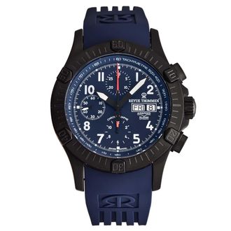 Revue Thommen Air speed Chronograph Automatic Blue Dial Mens Watch 16071.6875