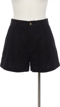 Z Supply Topanga Linen Short In Black