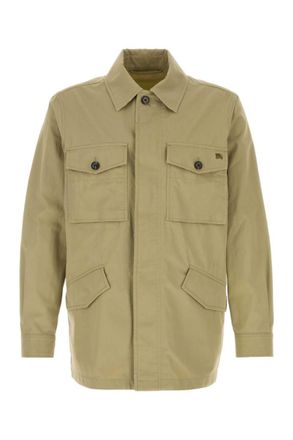 Burberry Green Shirt Collar Jacket