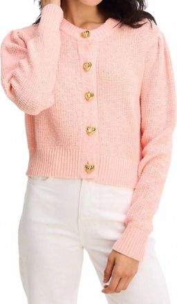 Allison New York Hearts Gia Cardigan In Light Pink