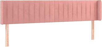 vidaXL Cabecero con led de terciopelo rosa 163x16x78/88 cm Vidaxl