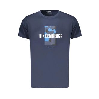 Dirk Bikkembergs T-shirts - Heren - Tops - Blauw - Maat: 2XL Katoen