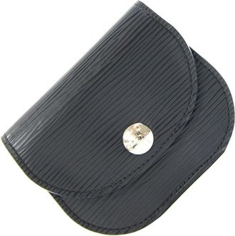 Louis Vuitton Noir Epi Leather Coin Purse/Coin Case (Pre-Owned)