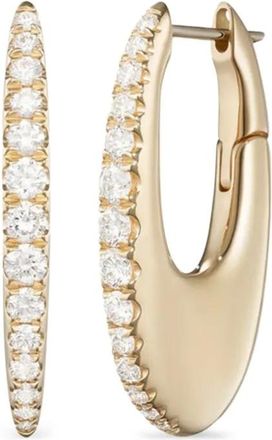 Melissa Kaye Yellow Gold Diamond Hoop Earrings