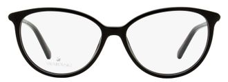 Swarovski SK5385 Crystal-Embellished Oval Eyeglasses - Black