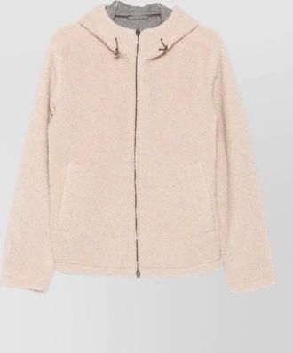 Herno fleece hooded padded jacket