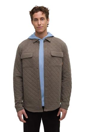 tentree Quilted Colville Shacket in Timber Heather at Nordstrom, Size Xx-Large