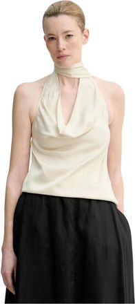 Isabelle Blanche Blusa sin mangas - Tops - Mujer - Beige - L