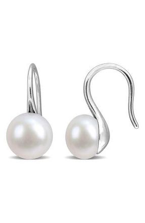 Delmar Sterling Silver Cultured White Pearl Drop Earrings at Nordstrom Rack