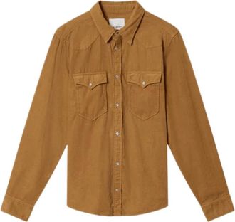 Isabel Marant Vasco Shirt - Heren - Casual Overhemden - Bruin - M - Katoen - Overhemden