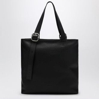 Loewe Loop Zip Tote bag in soft black leather
