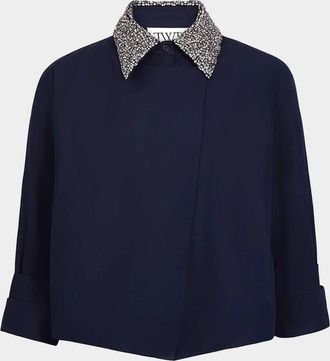TWP New Chapter Crystal-Collar Cotton Shirt