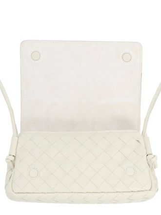 Bottega Veneta Womens Shoulder Bag Notturno Ivory Leather Lamb