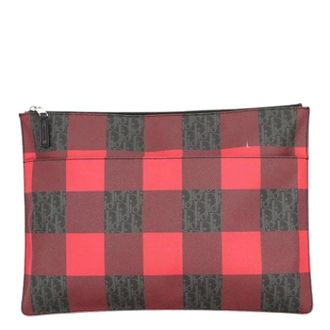 Dior Pre-owned Trotter Clutch Bag - Heren - Pre-owned - Rood - Maat: ONE Size