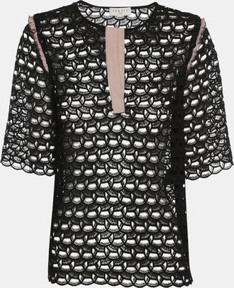 Sandro Black Sheer Tops