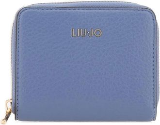 Liu Jo Caliwen logo zip wallet - women - Polyurethane - One Size - Blue