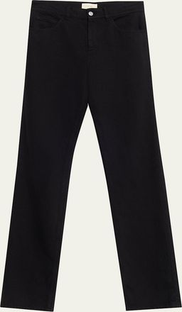 The Row Carlyl Mid-Rise Straight-Leg Jeans