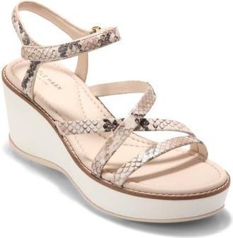 Cole Haan Grand Ambition Azura Strappy Sandal in Mojave Snake Printed Leather at Nordstrom, Size 10.5