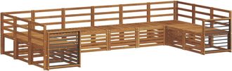 vidaXL Conjunto De Sof&aacute;s De Exterior 10 Uds. Natural Vidaxl
