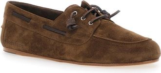 Dsquared2 Mens Boat Shoes Lum0118 Brown Suede Calf Leather Loafers