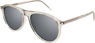 Saint Laurent Ladies Black Aviator Sunglasses SL667 003