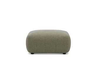 Castlery Auburn Ottoman Customized, Performance Classic Twill Moss, Spill Resistant, Modular for Ottomans