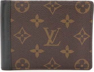 Louis Vuitton Black Brown Galle Monogram Canvas Wallet (Bi-Fold) (Pre-Owned)