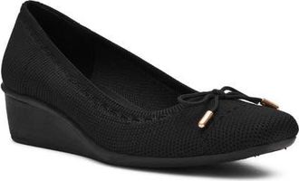 Anne Klein Wesson Wedge Pump in Black/Black at Nordstrom, Size 8.5