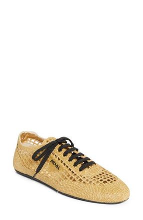 Prada Crochet Sneaker in Platino at Nordstrom, Size 10Us