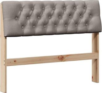 vidaXL Upholstered Headboard Taupe 100 cm Solid Pine Wood vidaXL