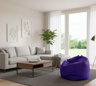 Talamo Italia Dmora Puf Elegante, Color Morado, Medidas 65 X 50 X 65 Cm, Con Embalaje Reforzado