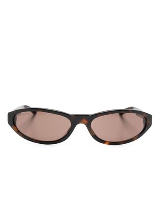 Balenciaga tortoiseshell oval-frame sunglasses - Brown