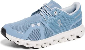 On RUNNING Womens Cloud 6 Sneaker, Chambray White, 6.5 UK