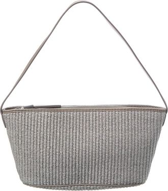 Brunello Cucinelli Woven & Leather Shoulder Bag