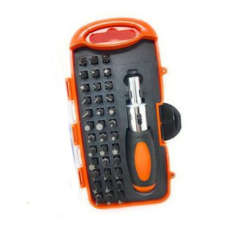 Trade Shop Trade Shop - Cacciavite A Cricchetto Inserti Punte A Croce Torx Esagonali Set 37 Pezzi