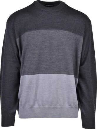 Emporio Armani Wool Crew Neck Sweater - Grey