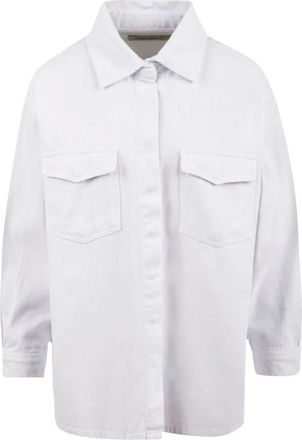 Hinnominate Denim Over Shirt - Dames - Overhemden - Wit - M - Denim - Overhemden