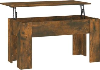 vidaXL Mesa De Centro Madera De Ingenier&iacute;a Roble Ahumado 101x49x52 Cm Vidaxl