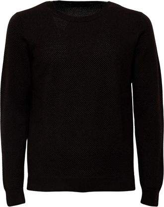 Zanone Trui met ronde hals - Heren - Ronde hals truien - Bruin - XL - Truien & Vesten