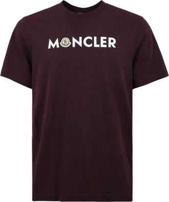 Moncler T-shirt - Heren - T-shirts - Rood - M - Katoen - Tops
