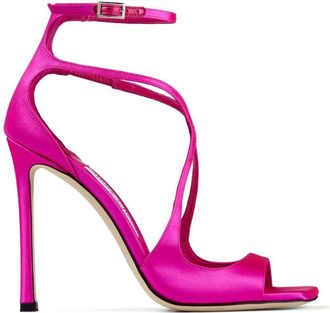 Jimmy Choo London Azia 110 Satin Sandals, Brand Size 35.5 ( US Size 5.5 )