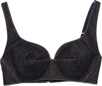 Givenchy Bra Top in Raw Denim - Dames - Tops zonder mouwen - Blauw - XS - Denim - Tops