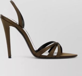 Saint Laurent kate satin sandals open toe straps